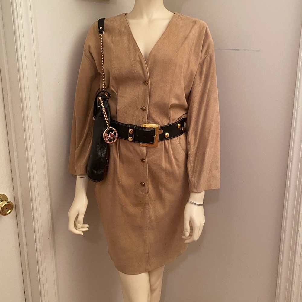 Vintage Suede Adrienne Vittadini dress